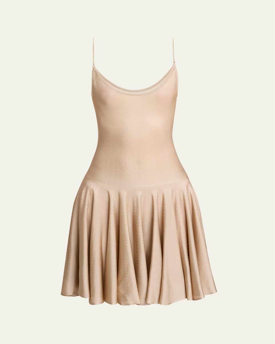 Slip Flared Skirt Mini Dress